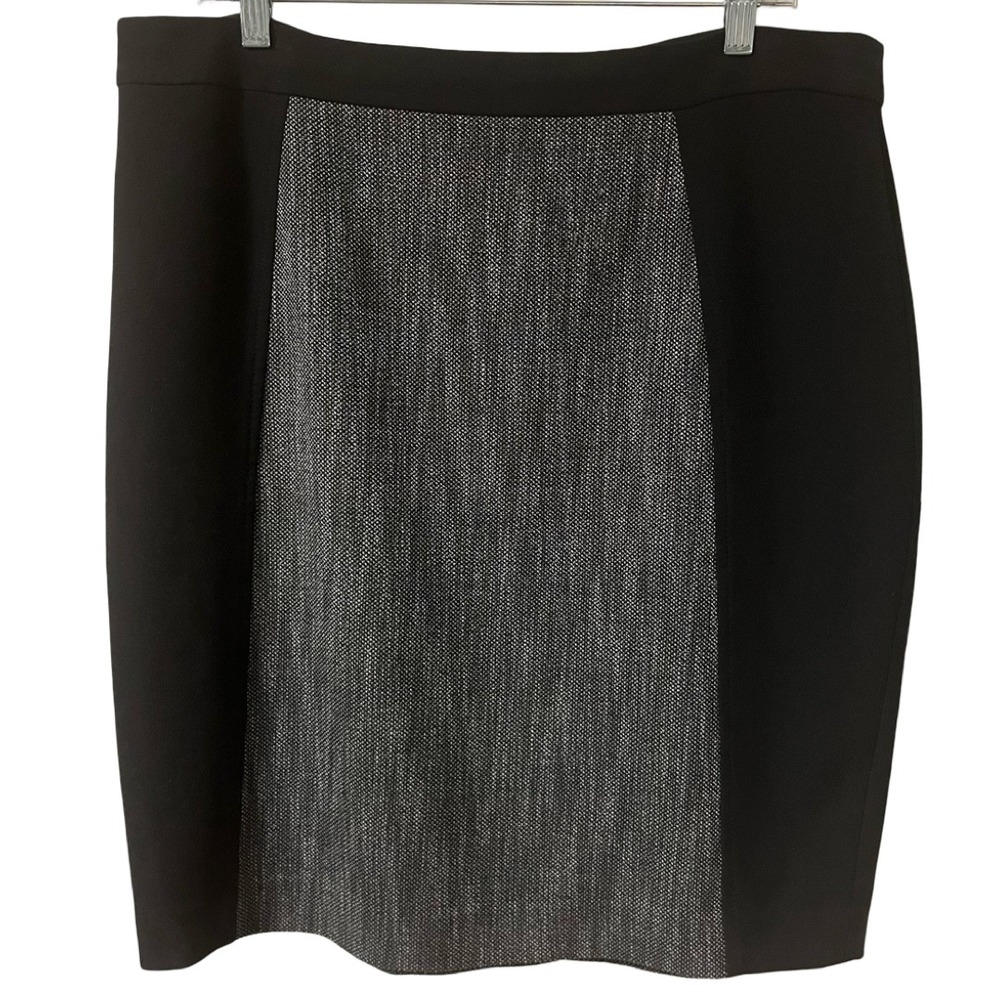 Halogen Womens Black Grey Colorblock Textured Pencil Skirt‎ Women's Size 14